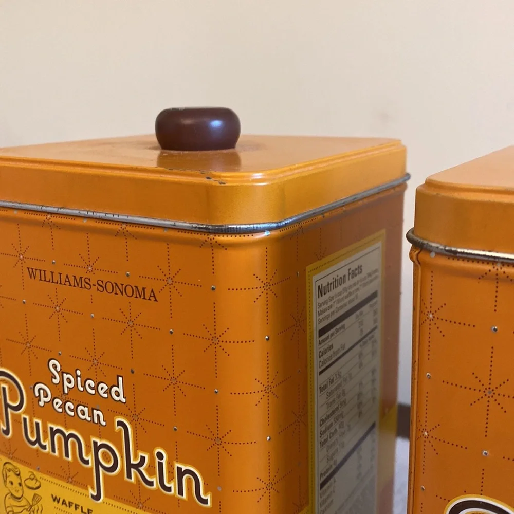 Williams Sonoma Spiced Pecan Pumpkin Waffle & Pancake Tins Set of 3